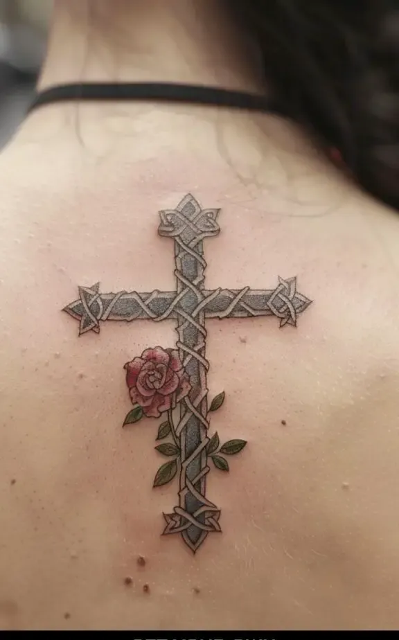 celtic cross tattoo for ladies