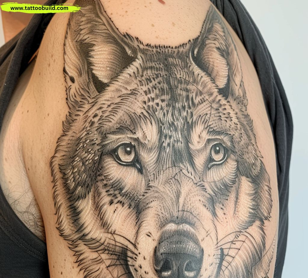 realistic wolf tattoo design ideas