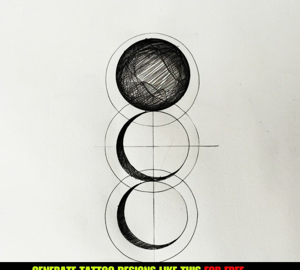 Three circles tattoo design