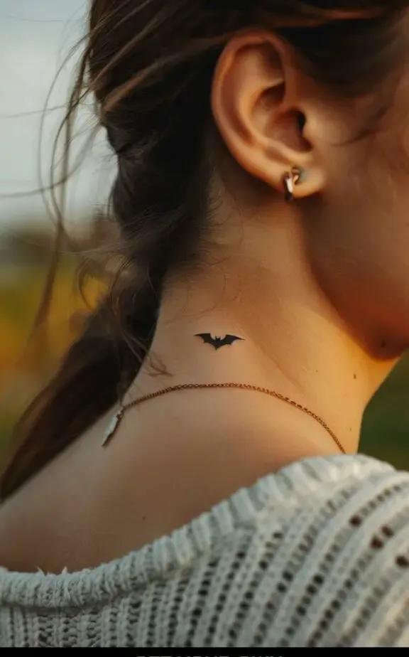 Bat tattoos design idea for ladies