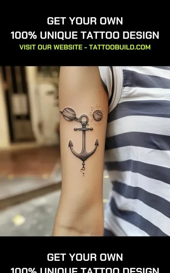 anchor and planets tattoo ideas for females
