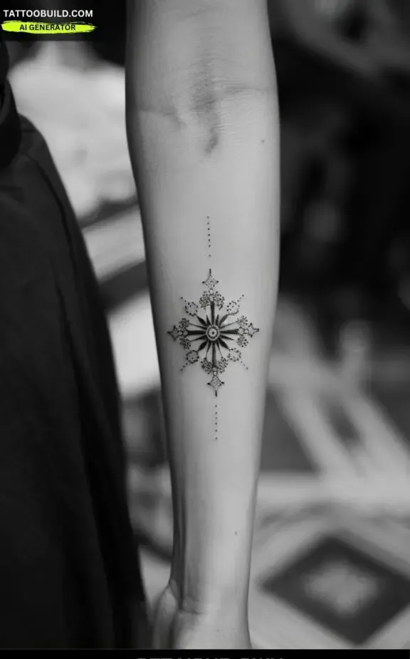 line arts tattoos for women