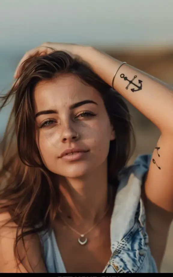minimalist anchor tattoo for women