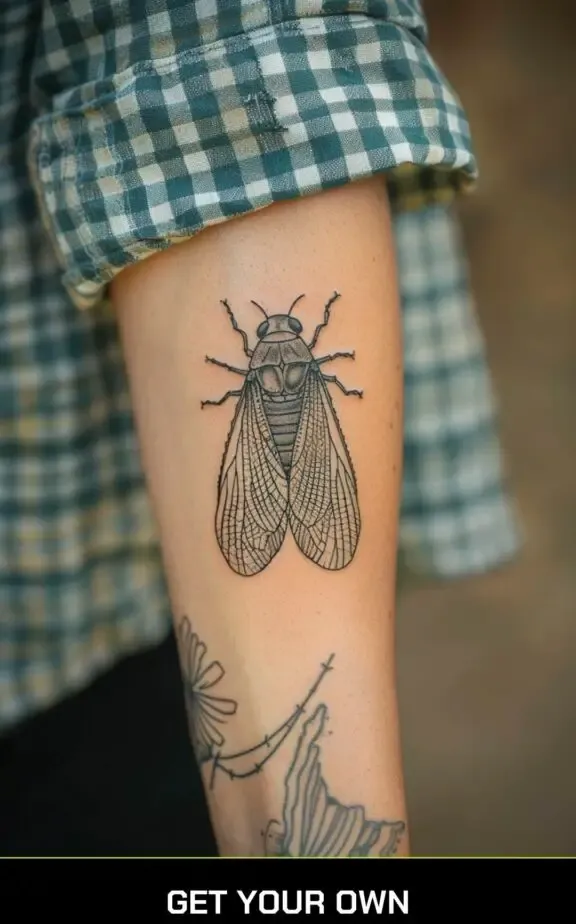cicada  bug tattoo