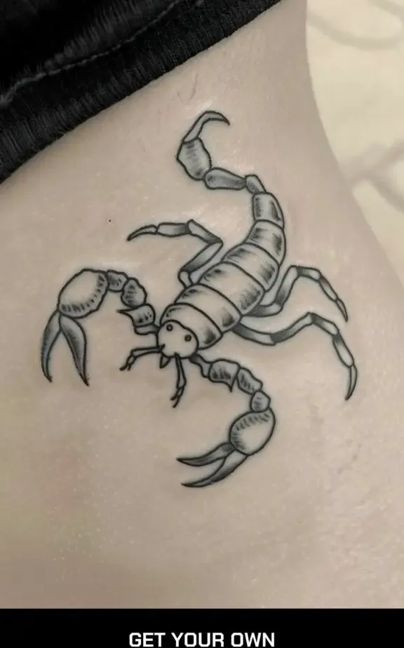 minimalist scorpion tattoo