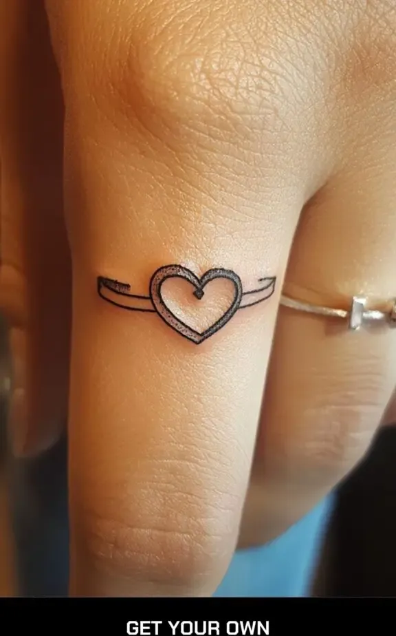 matching symbol wedding ring tattoo ideas