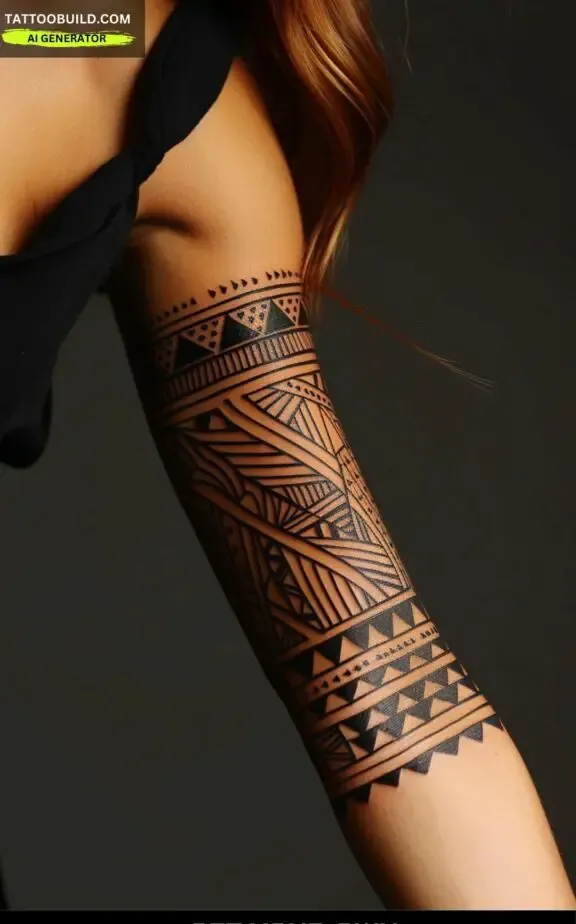 tribal tattoo as a meaningful forearm tattoo for women
