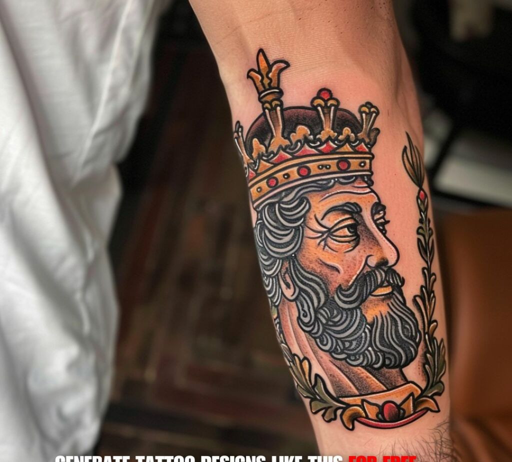 king tattoo on the feet 