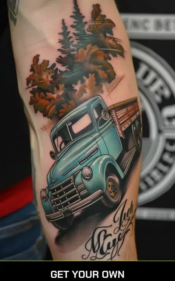 cool truck tattoo