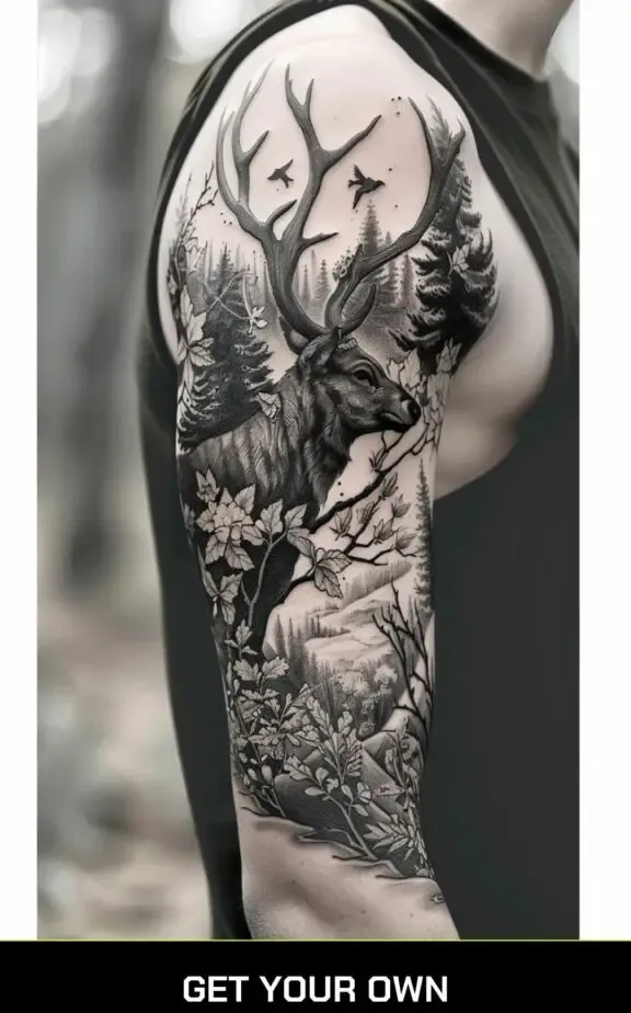 Wildlife and nature tattoo idea for men