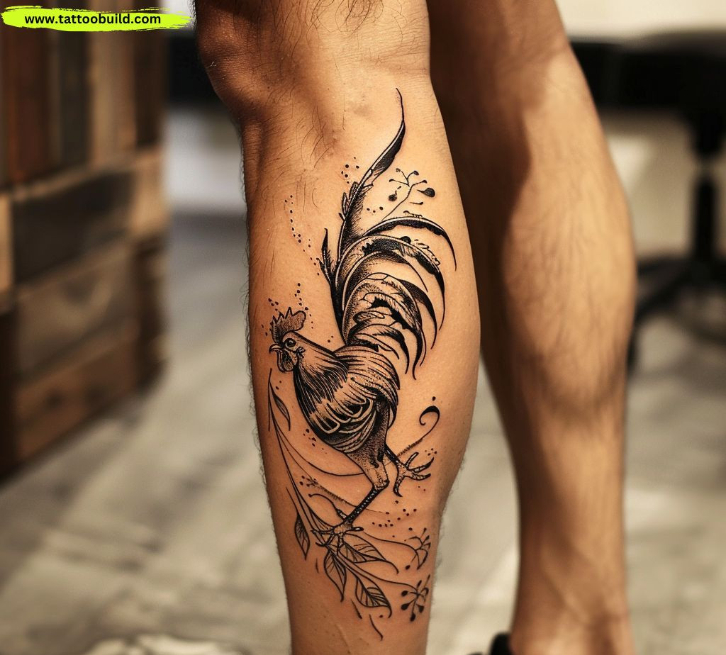 rooster tattoo idea