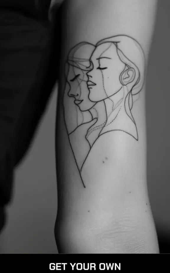 mother and daughter tattoo idea