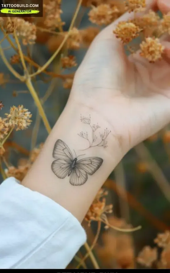 cute little butterfly tattoos for females