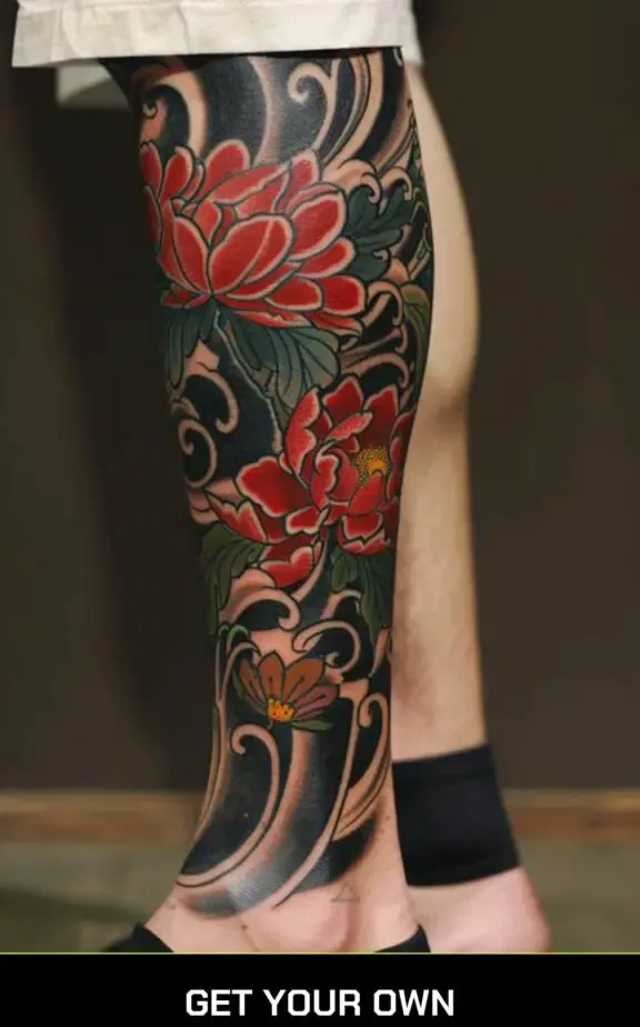 Japanese leg sleeve tattoo ideas for male