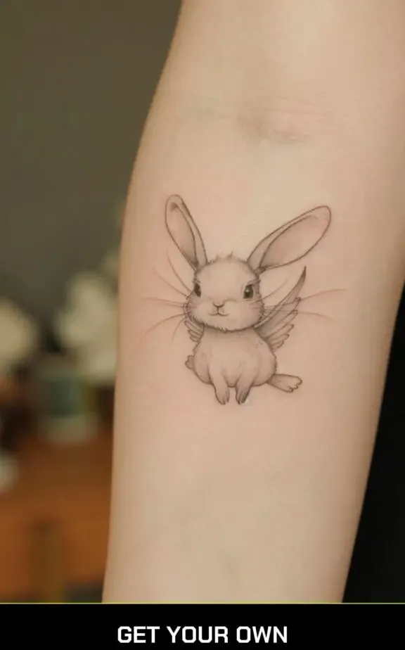 fantasy rabbit tattoo