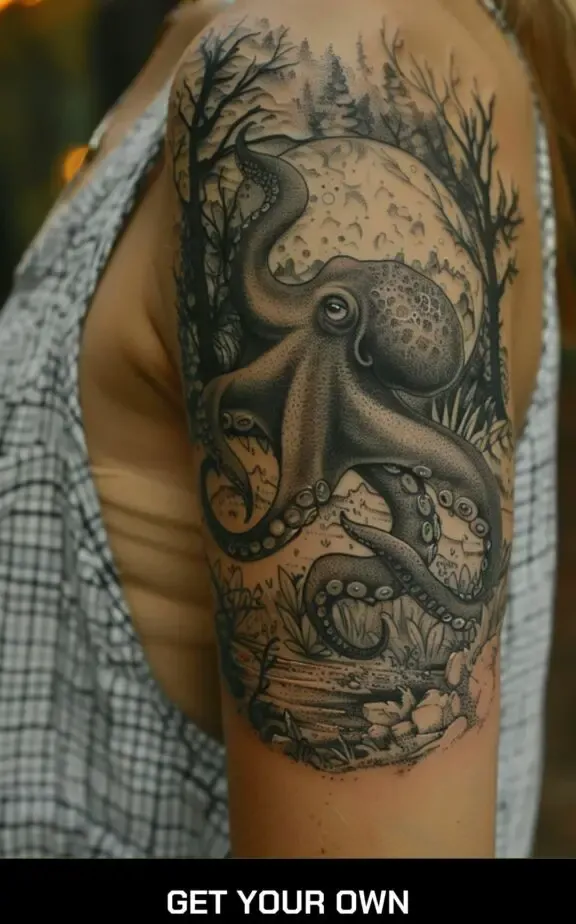 ocean octopus tattoo idea