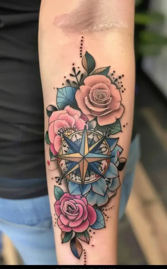 Womens tattoo back of the arm