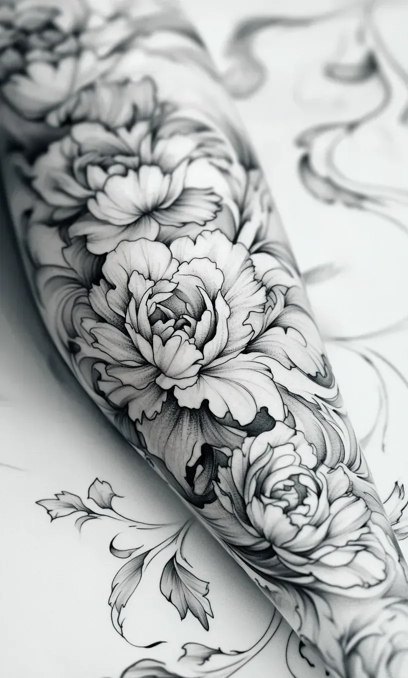 Leg Sleeve Tattoo Drawings-6