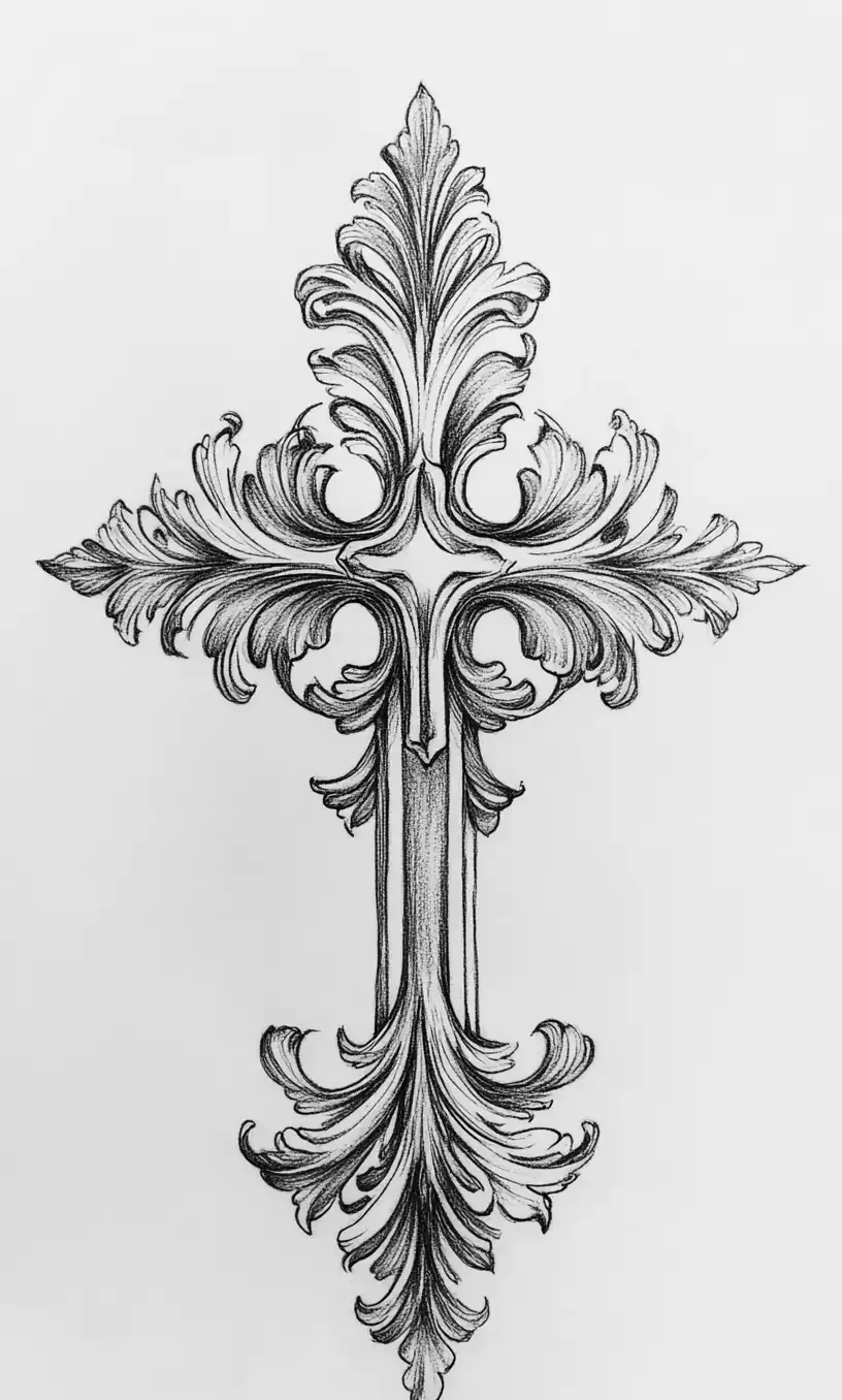 Cross Tattoo Drawings-21