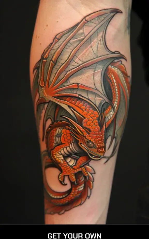dragon wing tattoo design