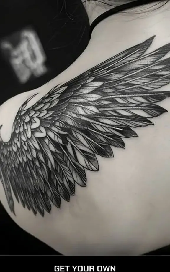 bird wing tattoo