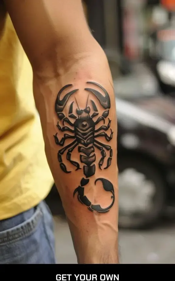 tribal scorpion tattoo
