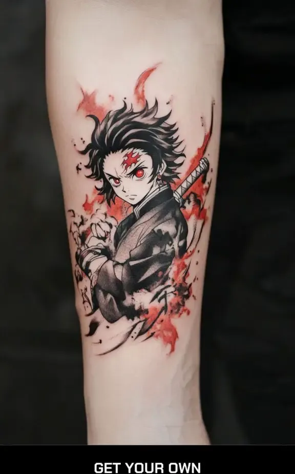 demon slayer anime tattoo