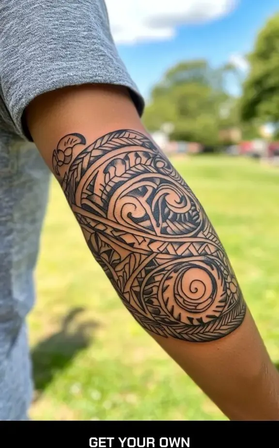 moari half sleeve tattoo