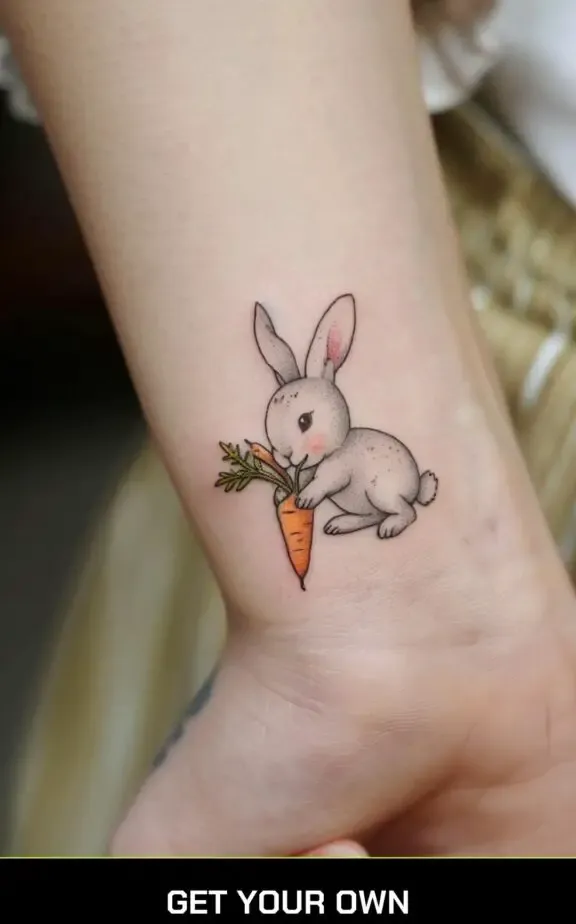 bunny and carrot tattoo idea