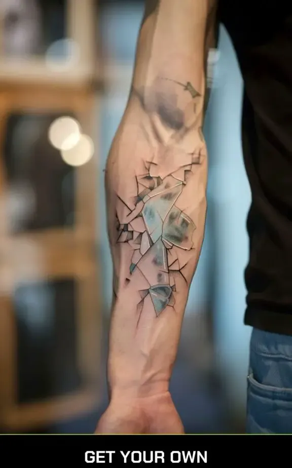 broken mirror  tattoo idea