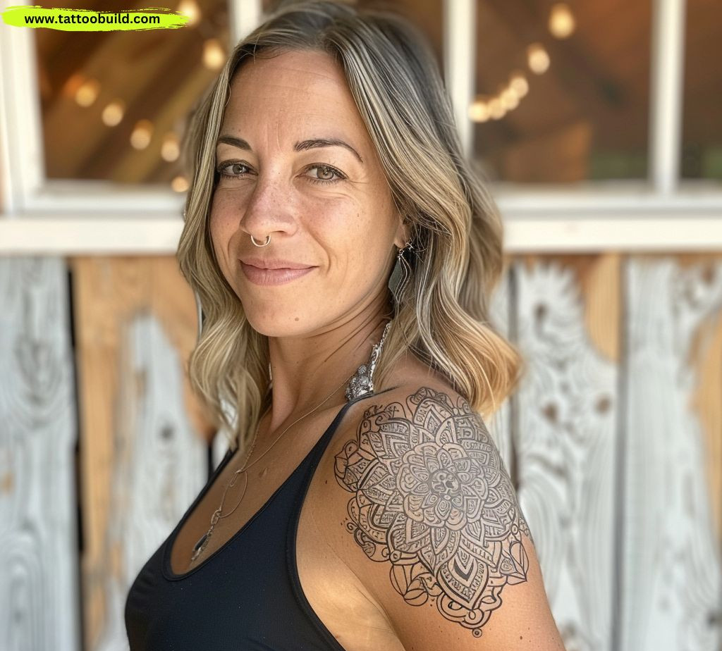 mandala tattoo idea for women