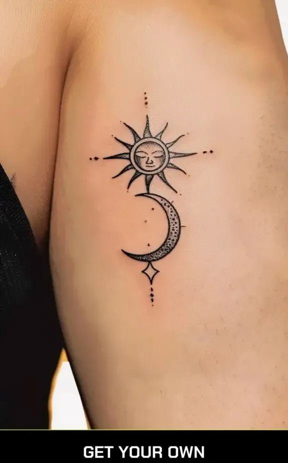 sun and moon tattoo 