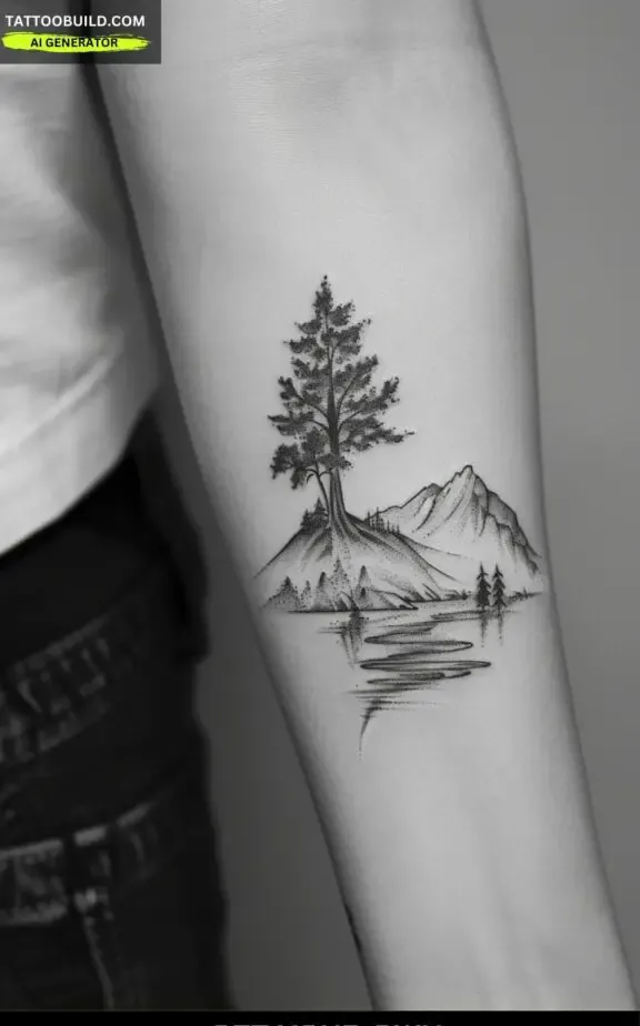 beautiful scenery meaningful forearm tattoos for female 