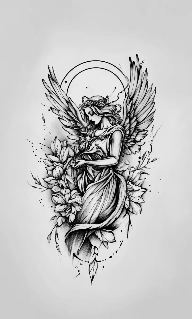 Angel Tattoo Drawings-7
