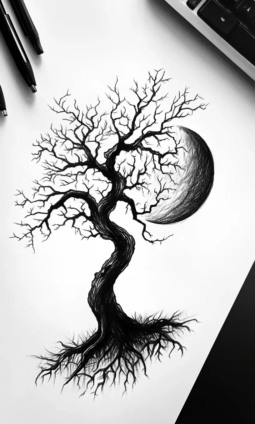 Tree Tattoo Drawing-12