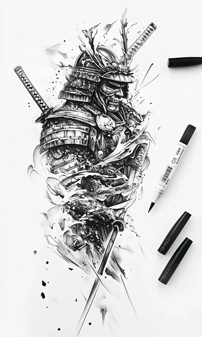 Samurai Tattoo Drawing-20