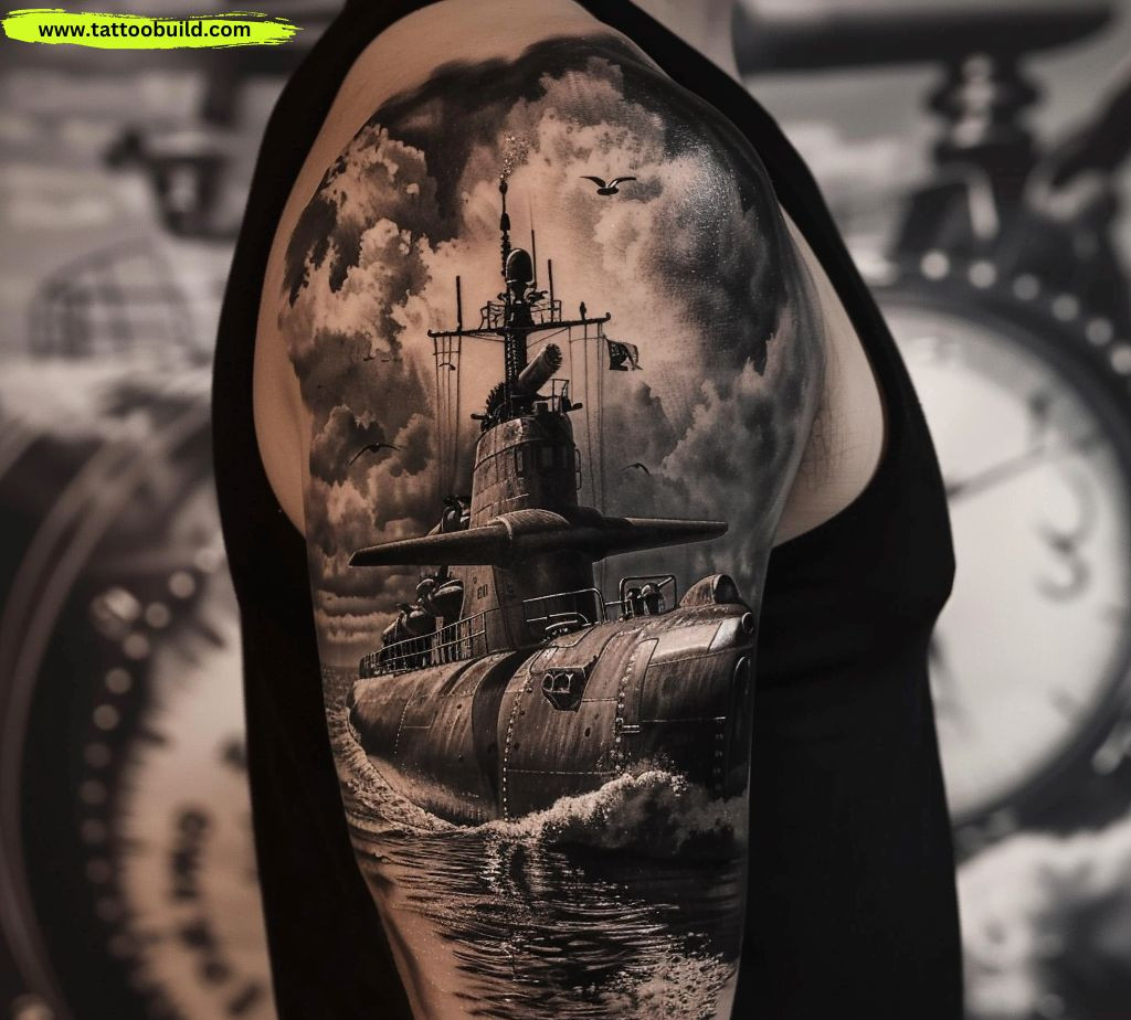 realistic submarine tattoo ideas