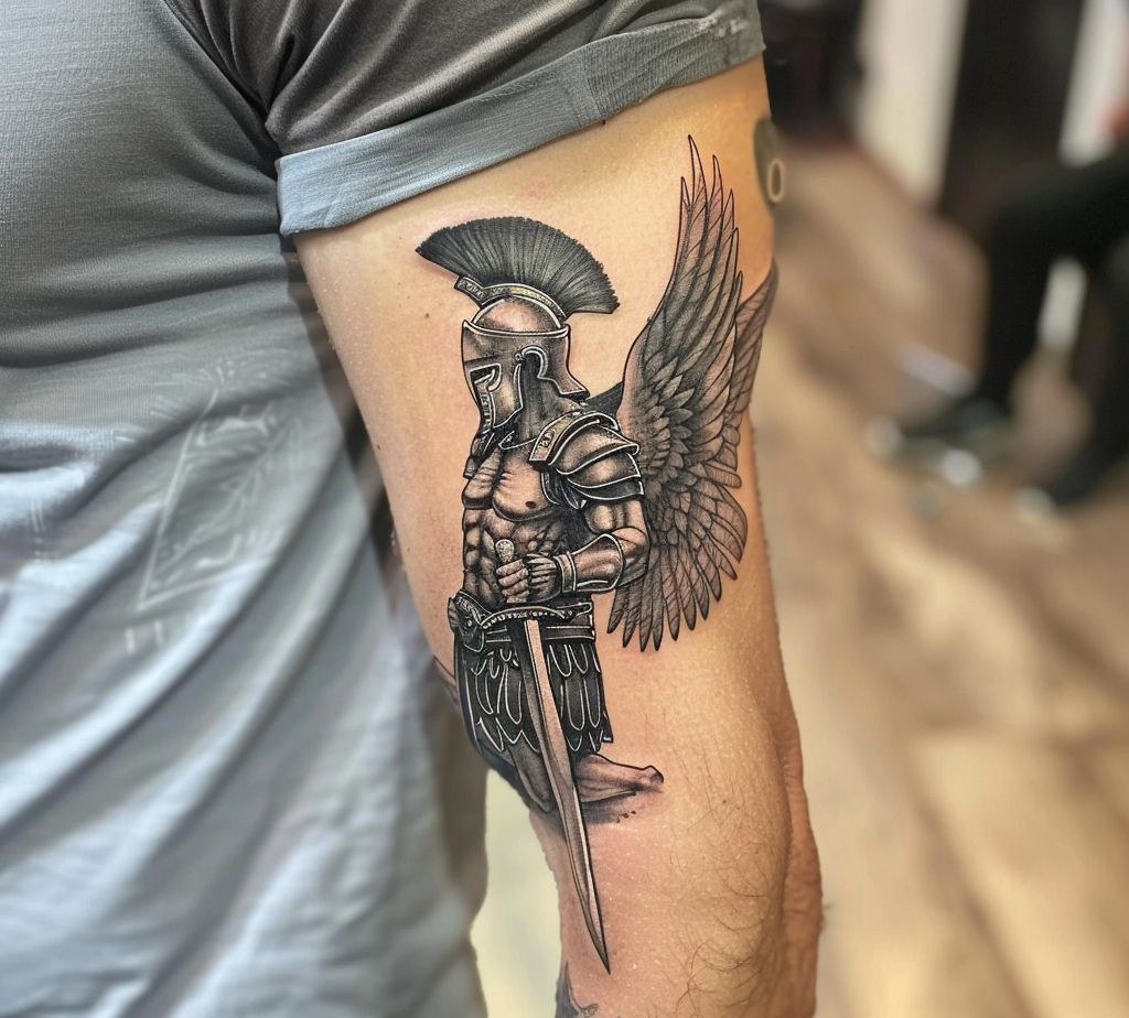 warrior tattoo for guys
