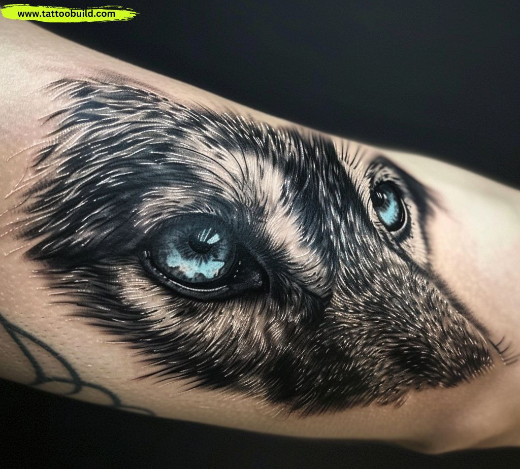 wolf eye realistic design idea