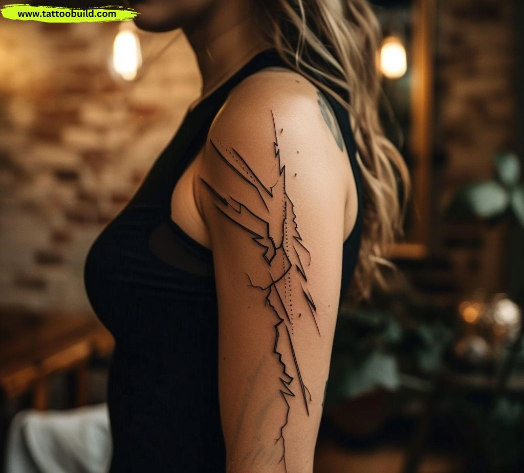 lightening shoulder tattoo