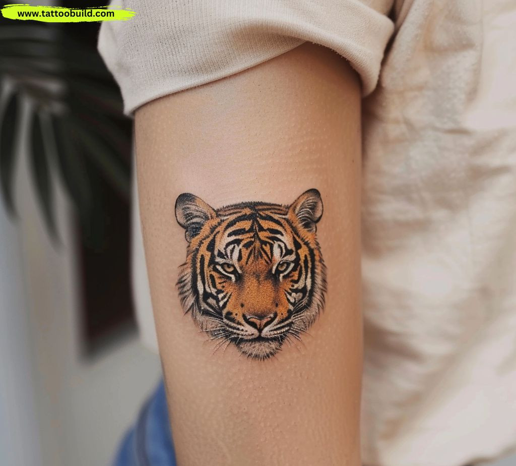 tiger arm tattoo for women