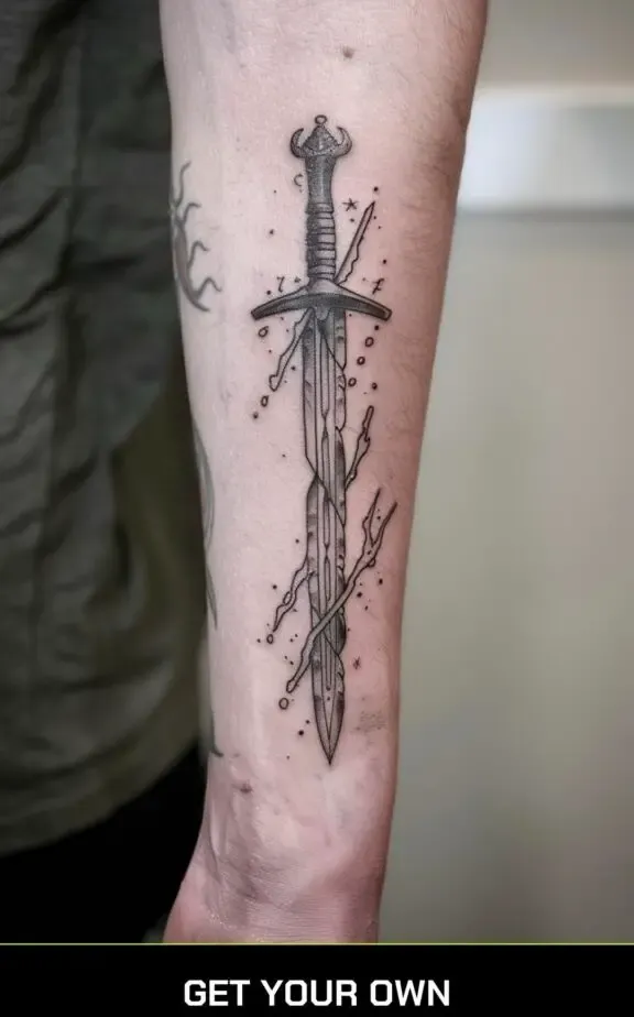 broken sword tattoo idea