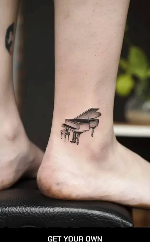 piano design tattoo
