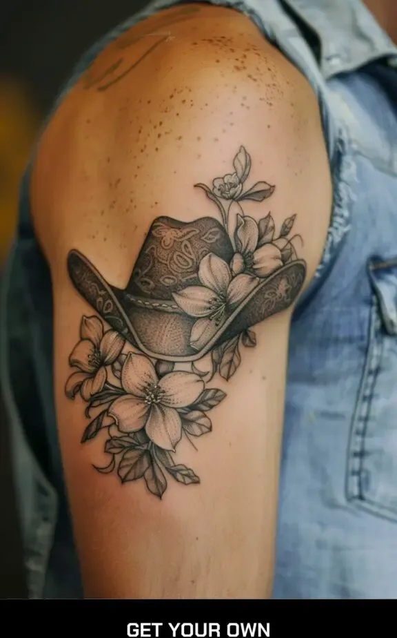 cowboy hat tattoo