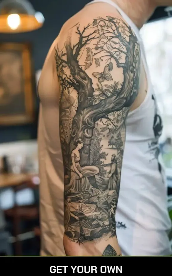 mythology sleeve tattoo