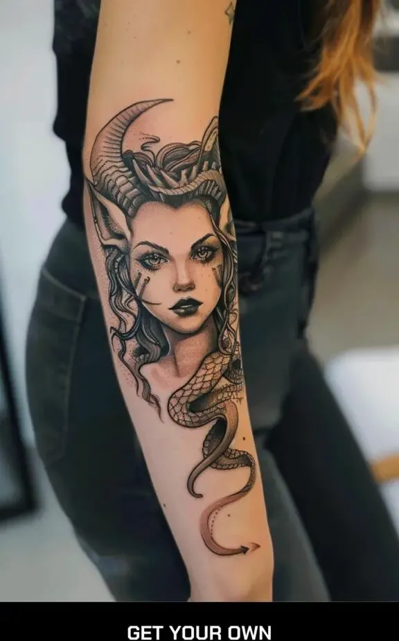 cute devil demon tattoo