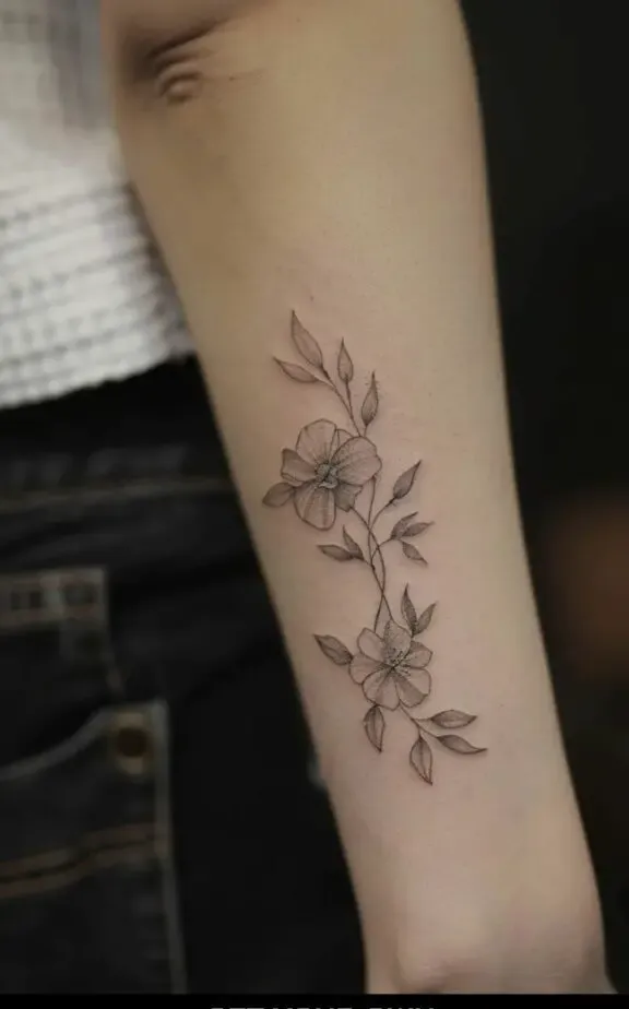 Womens tattoo back of the arm