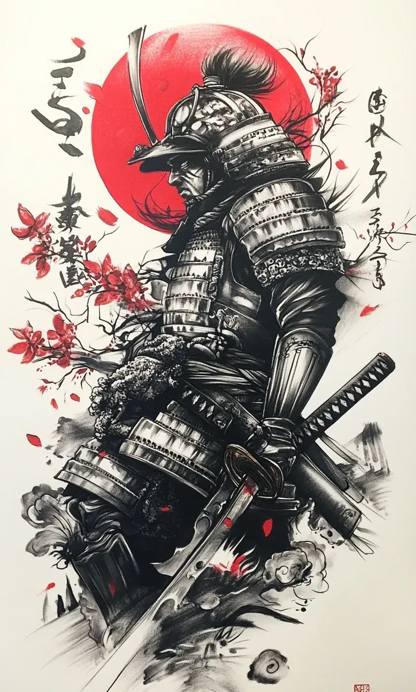 Samurai Tattoo Drawing-1